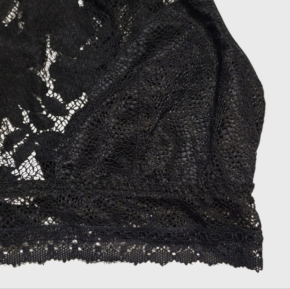 Victoria's Secret Bralette Medium Black Lace Halter Romantic Whimsigoth Lingerie - Picture 2 of 10